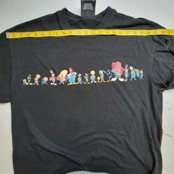 Space Jam Men's T-Shirt Size Small Black Loony Toons Characters Front Print - Picture 5 of 7